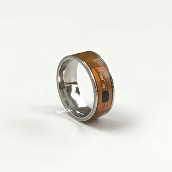 ✨3/38 New Stainless Steel Computer Chip | NFC Chip Band Ring Unique Unisex Gift - Picture 9 of 15
